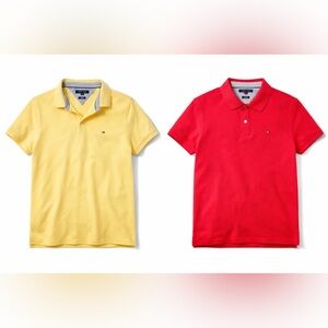 Tommy Hilfiger Men's Vibrant pink and yellow Polo Shirt PACK 2 slim fit M